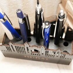 Dřevěný organizér na tužky - Dubai | Černá