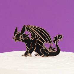 Gyermek tortadísz - Fogatlan | Fekete