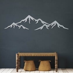 Drevený obraz - Hory | Strieborná