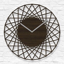 Dizajnové hodiny na stenu - Geometra | Wenge