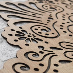 Polovičná mandala na stenu - Koruna  | Dub Sonoma