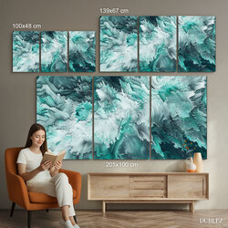 Wooden Abstract Wall Art - Frosty Waves
