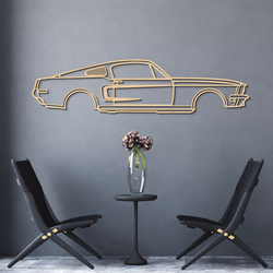 Wall Art Car Silhouette - Mustang | Maple