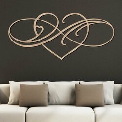 Romantic Wall Art - Infinity Love | Oak Sonoma