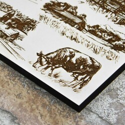 Wooden Wall Art - Countryside | White