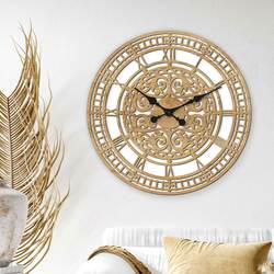 Vintage Wooden Wall Clock - Majestique | Gold Craft Oak