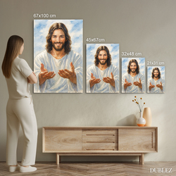 Barevný dřevěný obraz - Ježíš tě volá