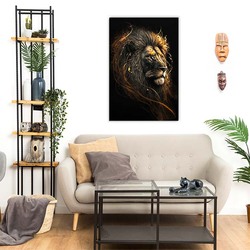 Wooden Wall Art of a Lion - King of Animals