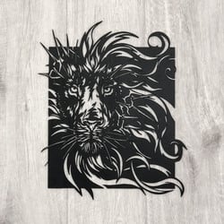 Falikép - Oroszlán | Fekete