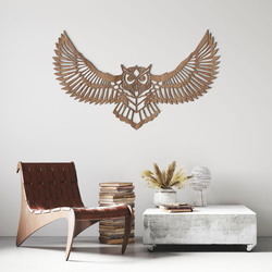 Wooden Wall Decoration - Owl | Tobacco Oak