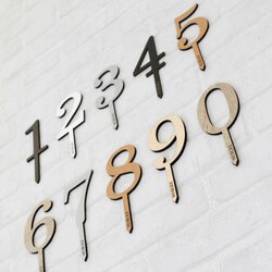 Drevené čísla - zápichy do torty