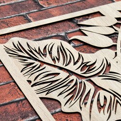 Wooden Wall Art - Plant Leaves | Oak Sonoma