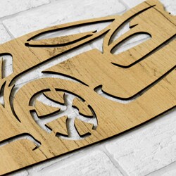 Fa fali dekoráció - Auto Dodge Viper | Aranytölgy