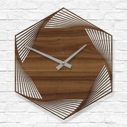 Modern Wall Clock - Elegance | Walnut