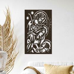 Wooden Wall Art of the Holy Family | Wenge