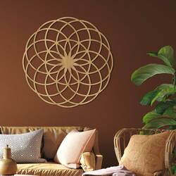 Sacred Geometry - Flower of Life Symbol | Gold Craft Oak