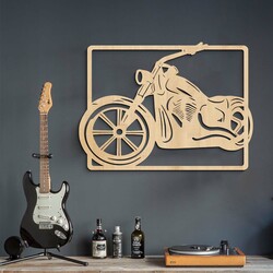 Wooden Wall Art - Chopper Motorcycle | Maple