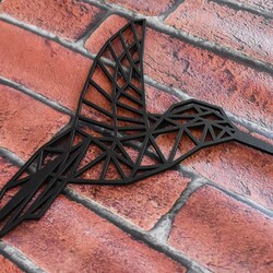 Sokszögű falikép - Kolibri | Fekete