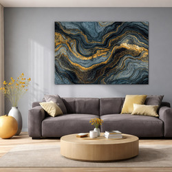 Abstraktný obraz - Zlaté žily mramoru