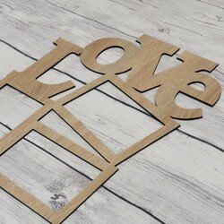 Adhesive Photo Frames on the Wall made of Wood | Oak Sonoma