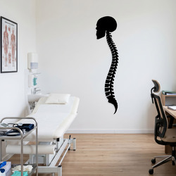 Tablou sculptată din lemn - Coloană vertebrală | Negru
