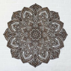 Luxusný drevený obraz na stenu - Mandala | Orech