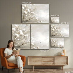 Farebný obraz na dreve - Bavlnka