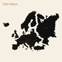 Mapa Európy na stenu s názvami štátov | 150x109 cm