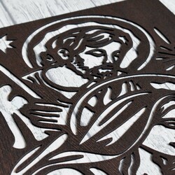 Wooden Wall Art of the Holy Family | Wenge
