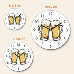 Nástenné hodiny - Čas na pivo | 60x60 cm