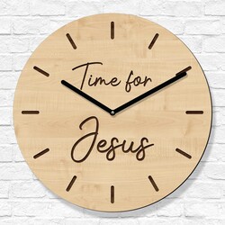 Kresťanské hodiny na stenu - Time for Jesus | Javor