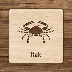 Dřevěný tácek - Znamení Rak