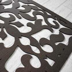 Absztrakt öntapadós falpanel - Karim | Wenge