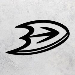 Hokejové logo na stenu - Anaheim Ducks | Čierna
