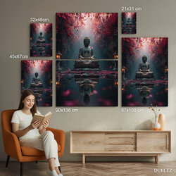 Obraz na dreve - Budha v meditácii | 90x136 cm