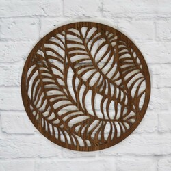 Cut-out Picture of Abstraction - Leaves | Walnut