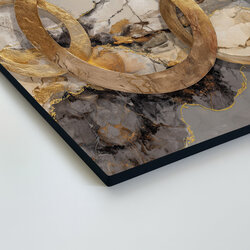 Luxusný abstraktný obraz - Zlaté prstence