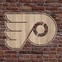 Wooden NHL Logo - Philadelphia Flyers | Oak Sonoma