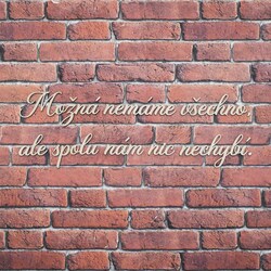 Citát na zeď - Možná nemáme všechno, ale spolu nám nic nechybí. | Dub Sonoma