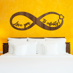Wooden Sign Infinity - Love You | Walnut