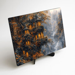 Drevený obraz - Čarovný dom na strome