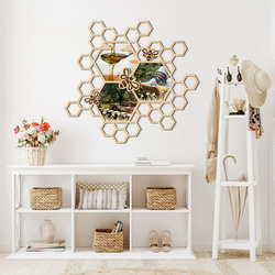 Wooden wall frame - Bees | Maple