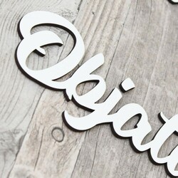 Drevený citát o domove - nálepka na stenu | Biela