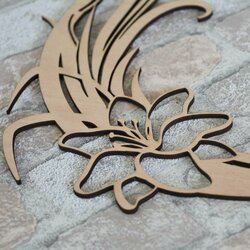 Door Hanging Wreath - Spring Flowers | Beech plywood