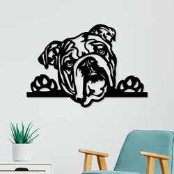 Cut-out Wall Art - English Bulldog | Black