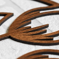 Modern Wall Art for the Kitchen - Flowers | Walnut