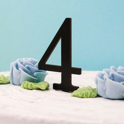 Drevené čísla - zápichy do torty | Čierna