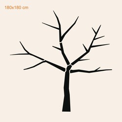 Copacul sculptat din lemn pentru perete | 180x180 cm