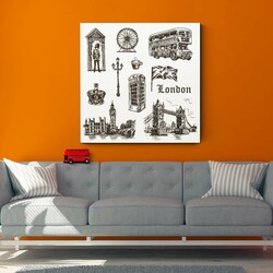 Three-Dimensional Picture - London | White