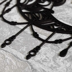 Velký lapač snů na zeď - Mandala Moon | Černá